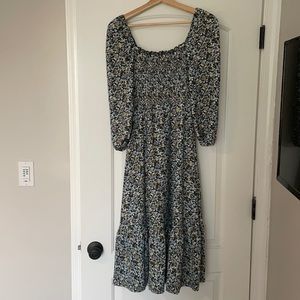 ASOS floral printed smocked dress